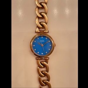 Fossil Watch, Gold Chain